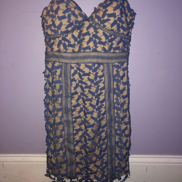 Blue and tan homecoming dress - Picture 2 of 2